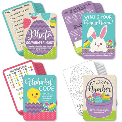 Big Dot of Happiness Hippity Hoppity - 4 Easter Bunny Party Games - 10 Cards Each - Gamerific Bundle | Target