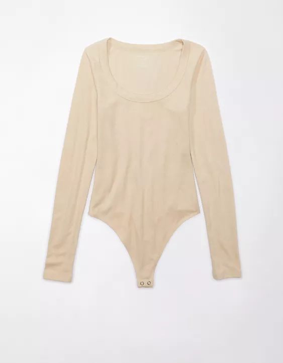 AE Long-Sleeve Scoop Bodysuit | American Eagle Outfitters (US & CA)
