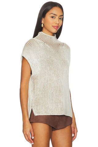 Varley Lauren Plated Knit Tank Top in Cocoa Dust from Revolve.com | Revolve Clothing (Global)