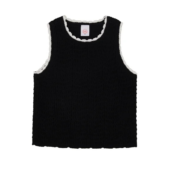 Wonder Nation Girls Crochet Sweater Tank, Sizes 4-18 & Plus | Walmart (US)