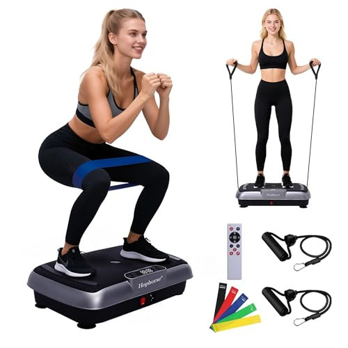 Vibration Plate Machine,180 Speeds Shake Plate for Lymphatic Drainage Weight Loss, Vibrating Fitness Platform 460LB Capacity Whole Body Workout with Bluetooth Home Exercise Gym Equipment for Women Men | Amazon (US)