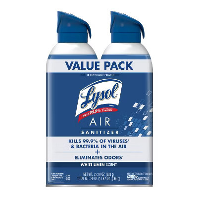 Lysol Air Sanitizer Spray - White Linen - 10oz/2ct | Target
