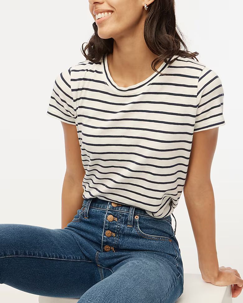 Striped girlfriend crewneck tee | J.Crew Factory