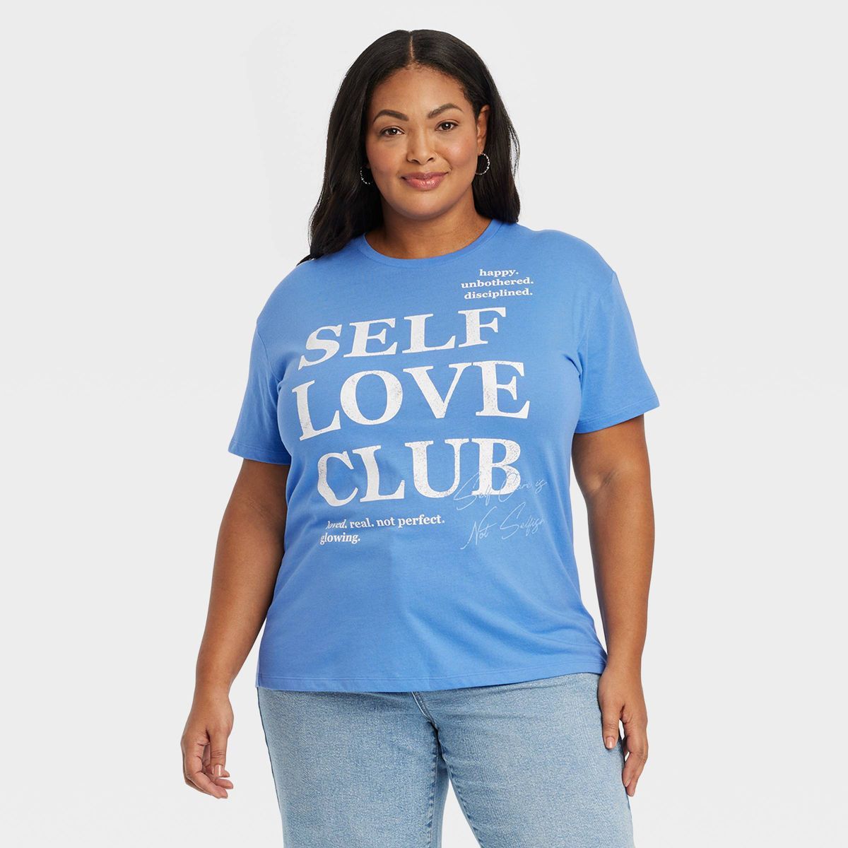 Women's Self Love Club Short Sleeve Graphic T-Shirt - Blue | Target