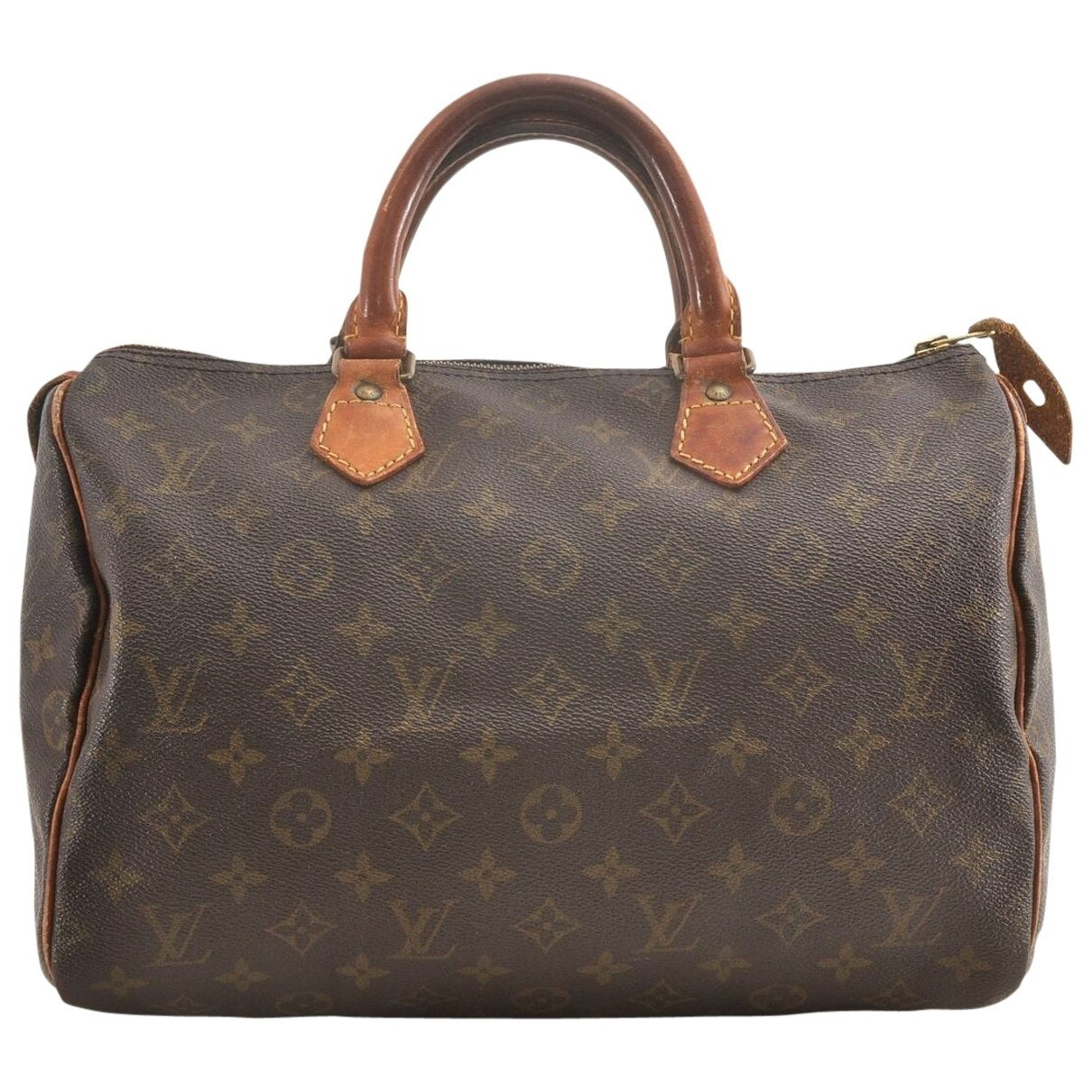 Louis Vuitton Speedy Brown Cloth Handbags | Vestiaire Collective (Global)