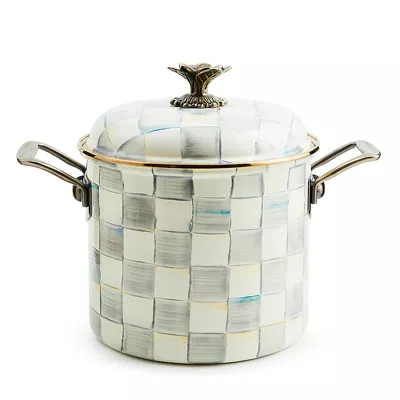 MacKenzie-Childs Sterling Check 7 Qt. Stockpot | Belk