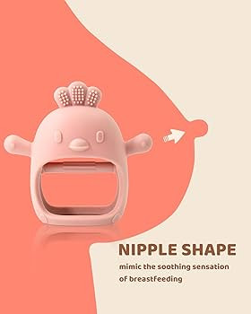 2 Pack Baby Teething Toy Silicone Teething Mitten for Babies Over 3 Months Anti Dropping Wrist Ha... | Amazon (US)