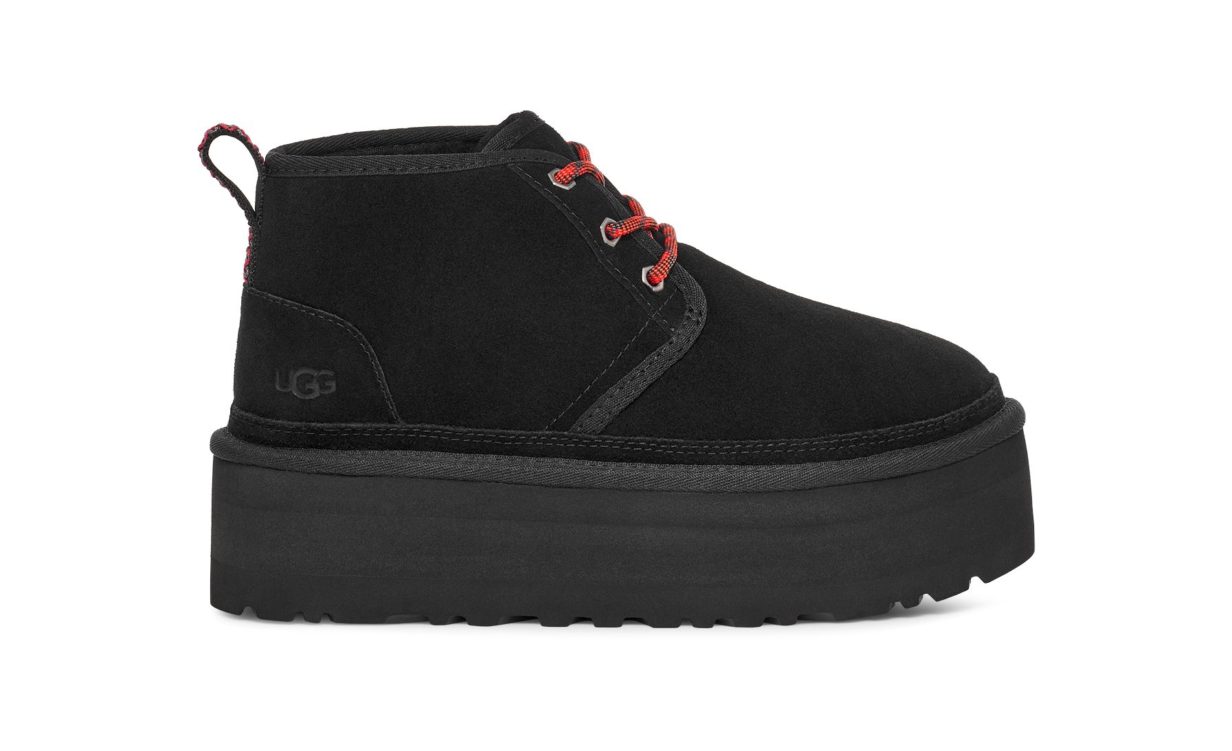 UGG Women's Neumel Heritage Platform Suede Classic Boots in Black, Size 9 | UGG (US)