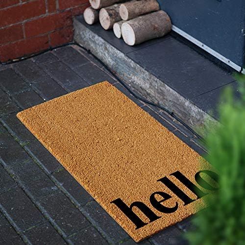 Calloway Mills 102611729NBB Vertical Hello Doormat, 17" x 29", Natural/Black | Amazon (US)
