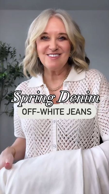 Spring Denim- Off-white jeans! 

Good American wearing a 6 for tts
Lands End wearing a 4 run slightly big
Free People Size Down one

#LTKstyletip #LTKover40 #LTKSeasonal