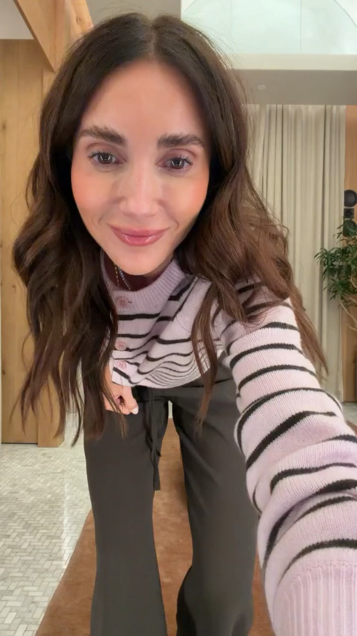 This outfit is such a good fall formula. A classic striped sweater paired with relaxed black trousers feels timeless, comfortable, and polished enough for everyday wear.

striped sweater, black trousers, fall outfit, classic fall style, neutral outfit, everyday outfit, wide leg pants, women’s fall fashion, casual chic outfit, transitional fall style, annabrstyle

#LTKootd #LTKOver40 #LTKSeasonal