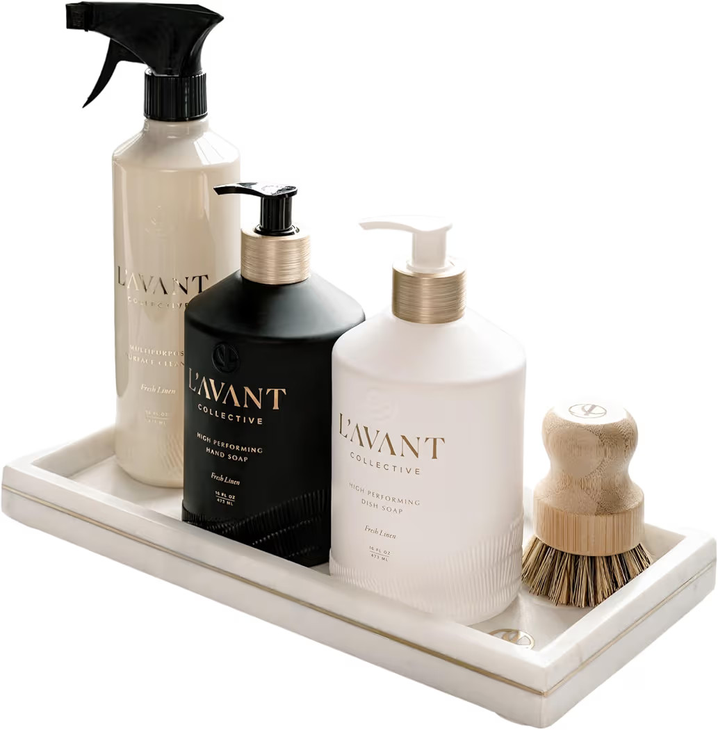 Luxury Marble Tray by L'AVANT Collective | Real Luxurious Vanity Tray Coffee Table Soap Tray Kitc... | Amazon (US)