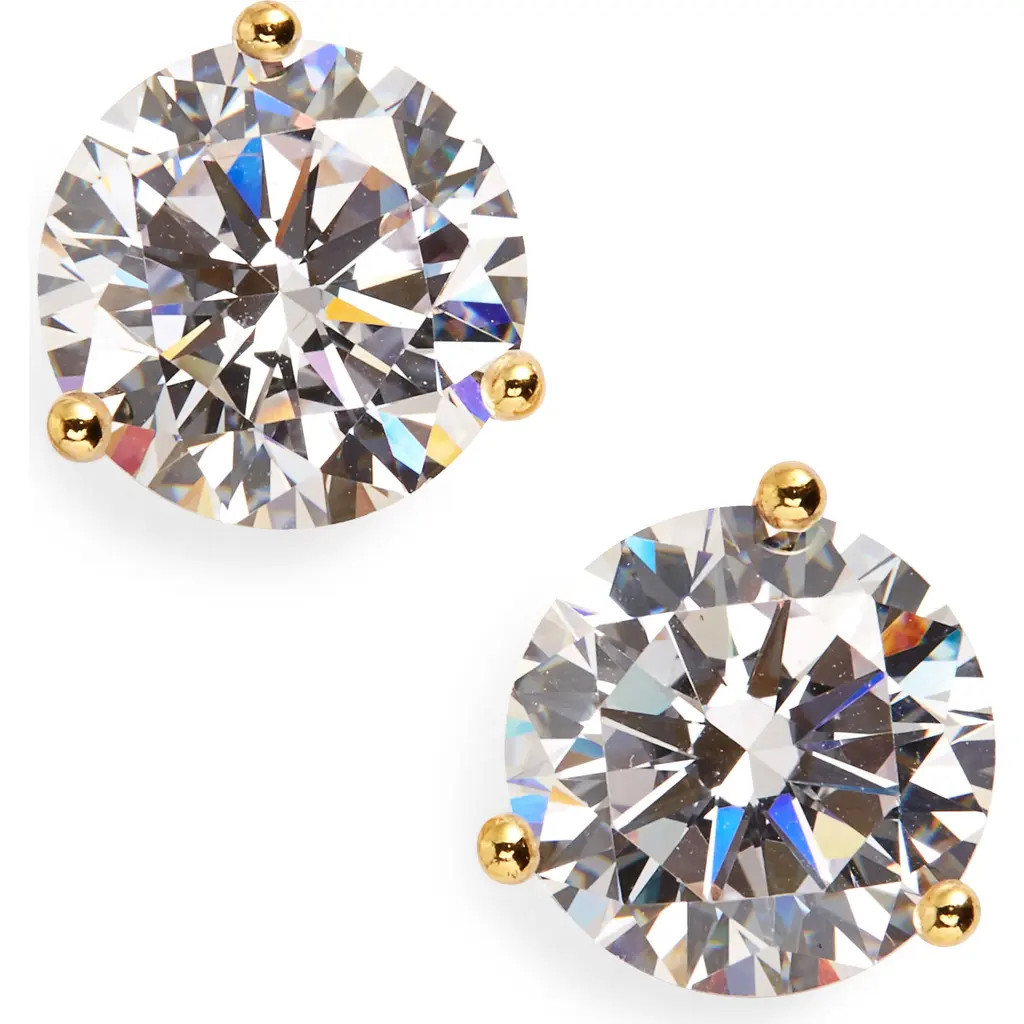Nordstrom Gift Boxed Cubic Zirconia Earrings - 4ct. in Gold at Nordstrom | Nordstrom