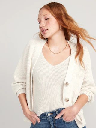 Shaker-Stitch Cardigan Sweater for Women | Old Navy (US)