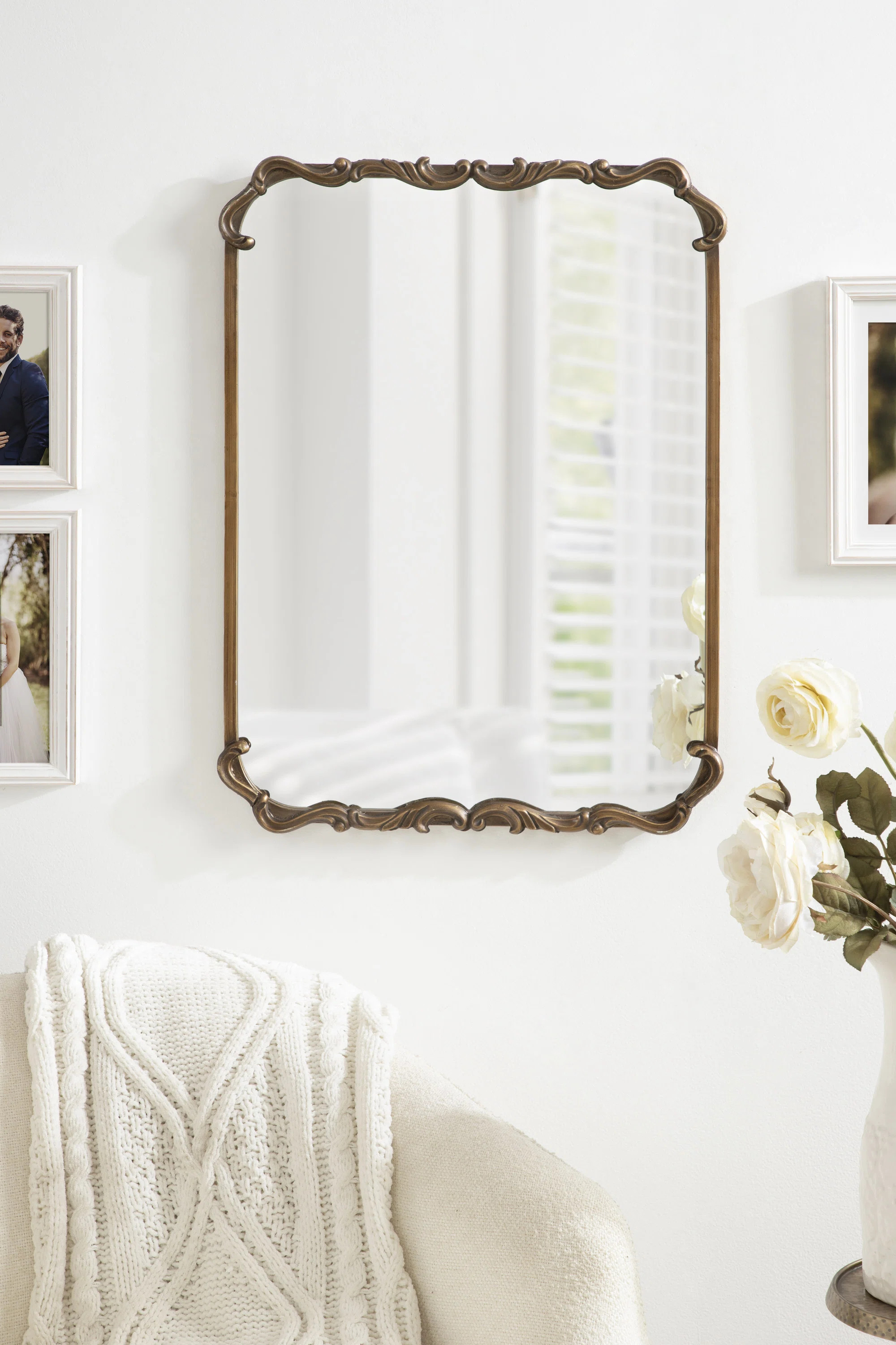 Alcott Hill® Ornate Rectangle Metal Wall Mirror & Reviews | Wayfair | Wayfair North America