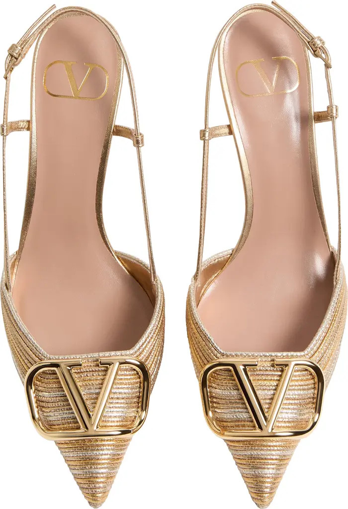 VLOGO Signature Metallic Slingback Pump (Women) | Nordstrom