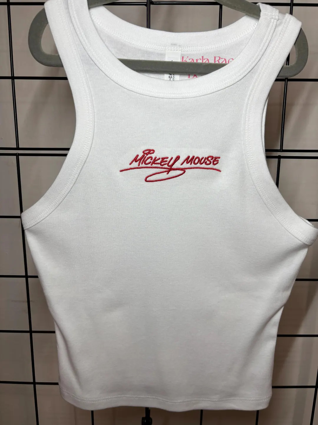 Mickey Mouse Cropped Tank Top I Mickey Mouse Autograph Tank Top I Embroidered Disney Shirt I Disn... | Etsy (US)