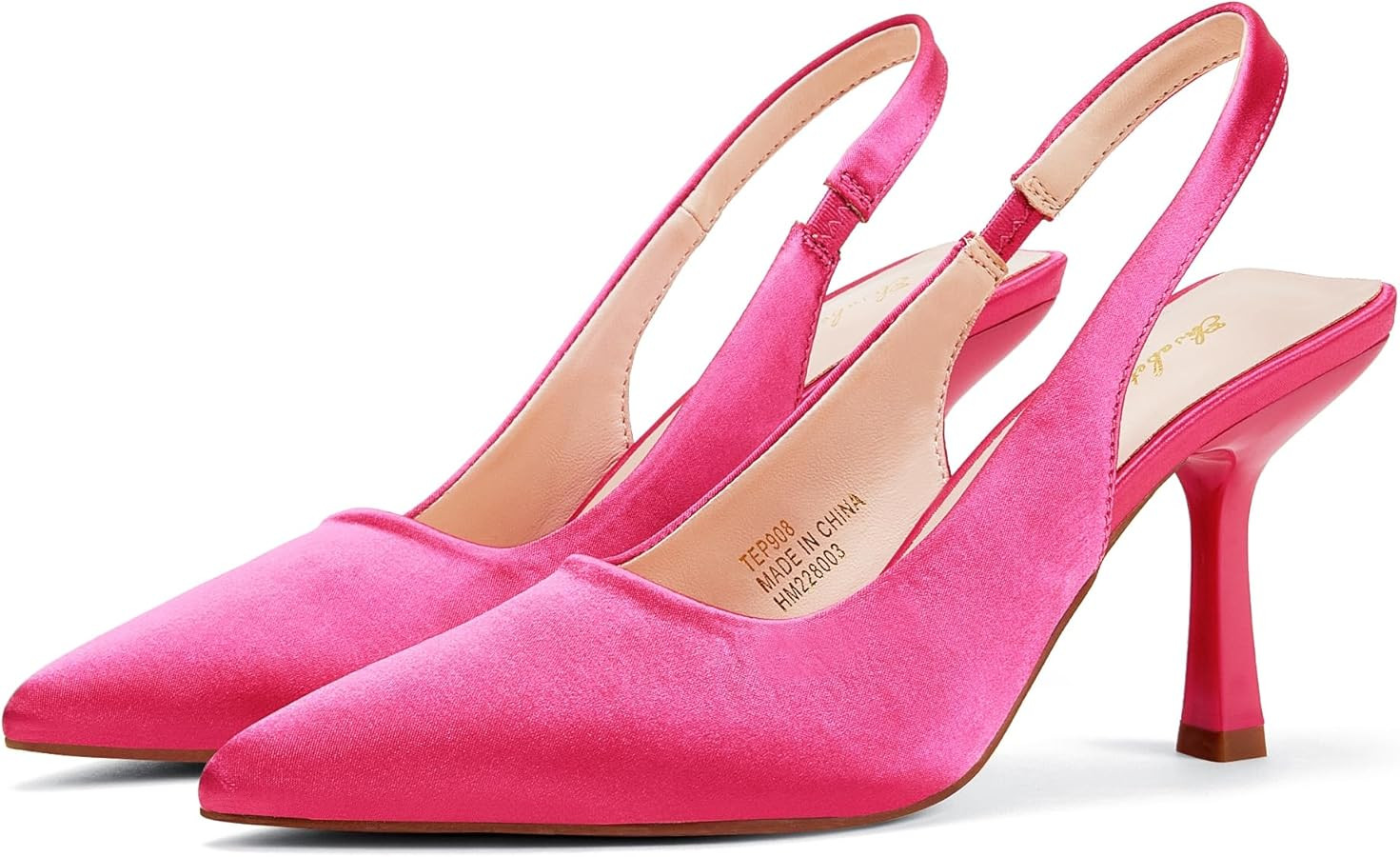 Elisabet Tang Women's Slingback Kitten Stiletto Heels Pointed Closed Toe Pumps for Women Sexy Dre... | Amazon (US)