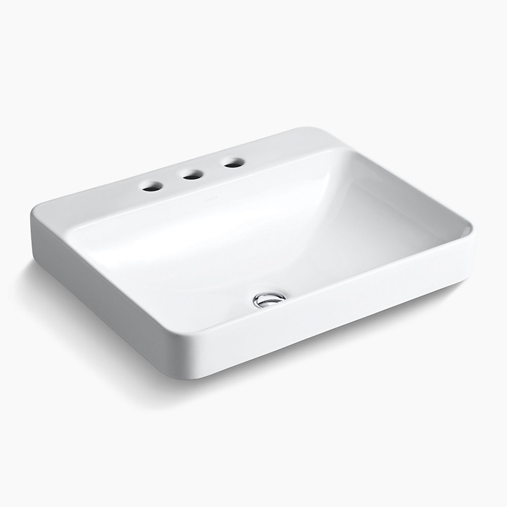 23" rectangular drop-in vessel bathroom sink | Kohler