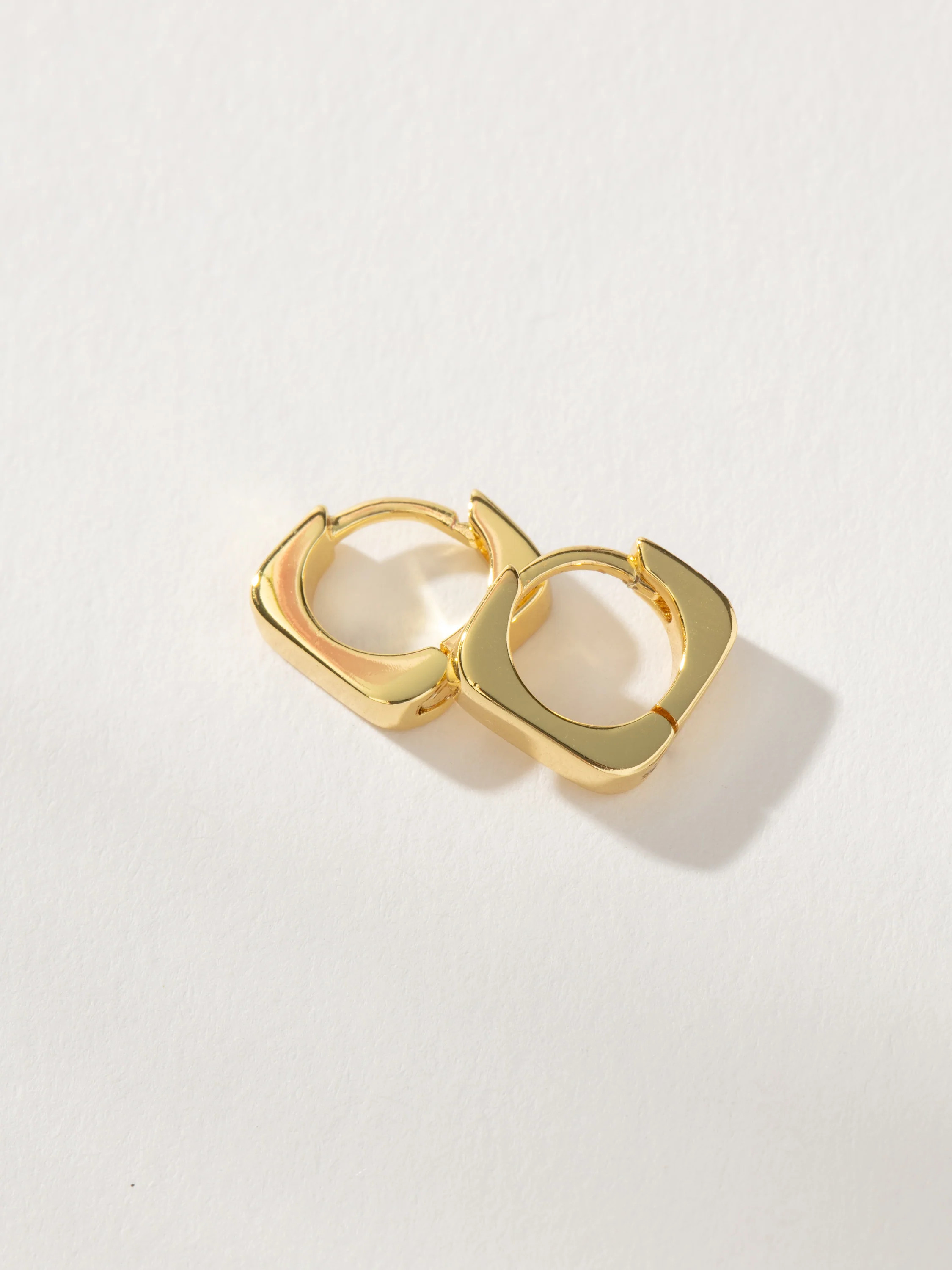 Money Maker Square Huggie Earrings in Gold or Silver | Uncommon James | Uncommon James