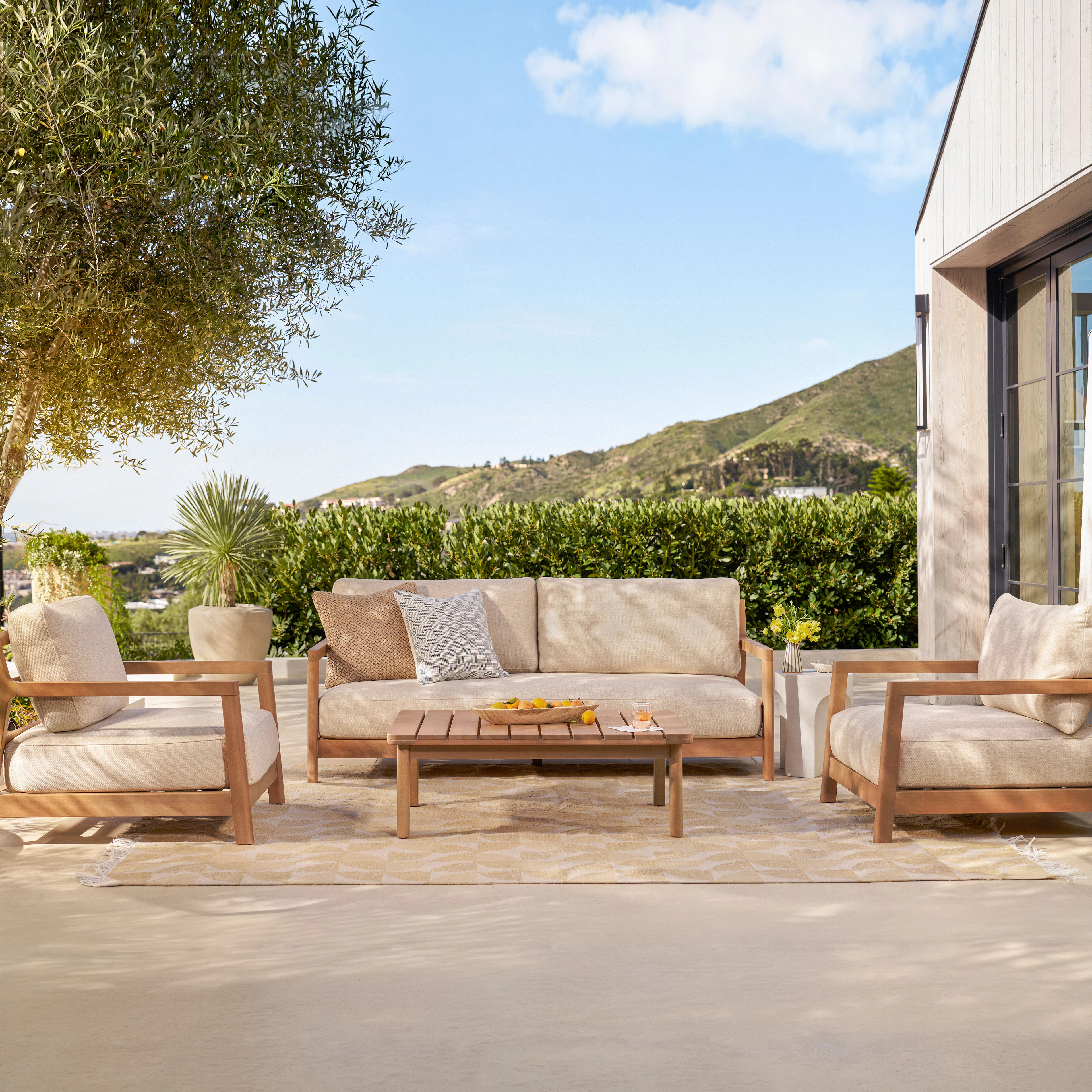 Elise 80" Outdoor Sofa Set - Basket Beige | Article