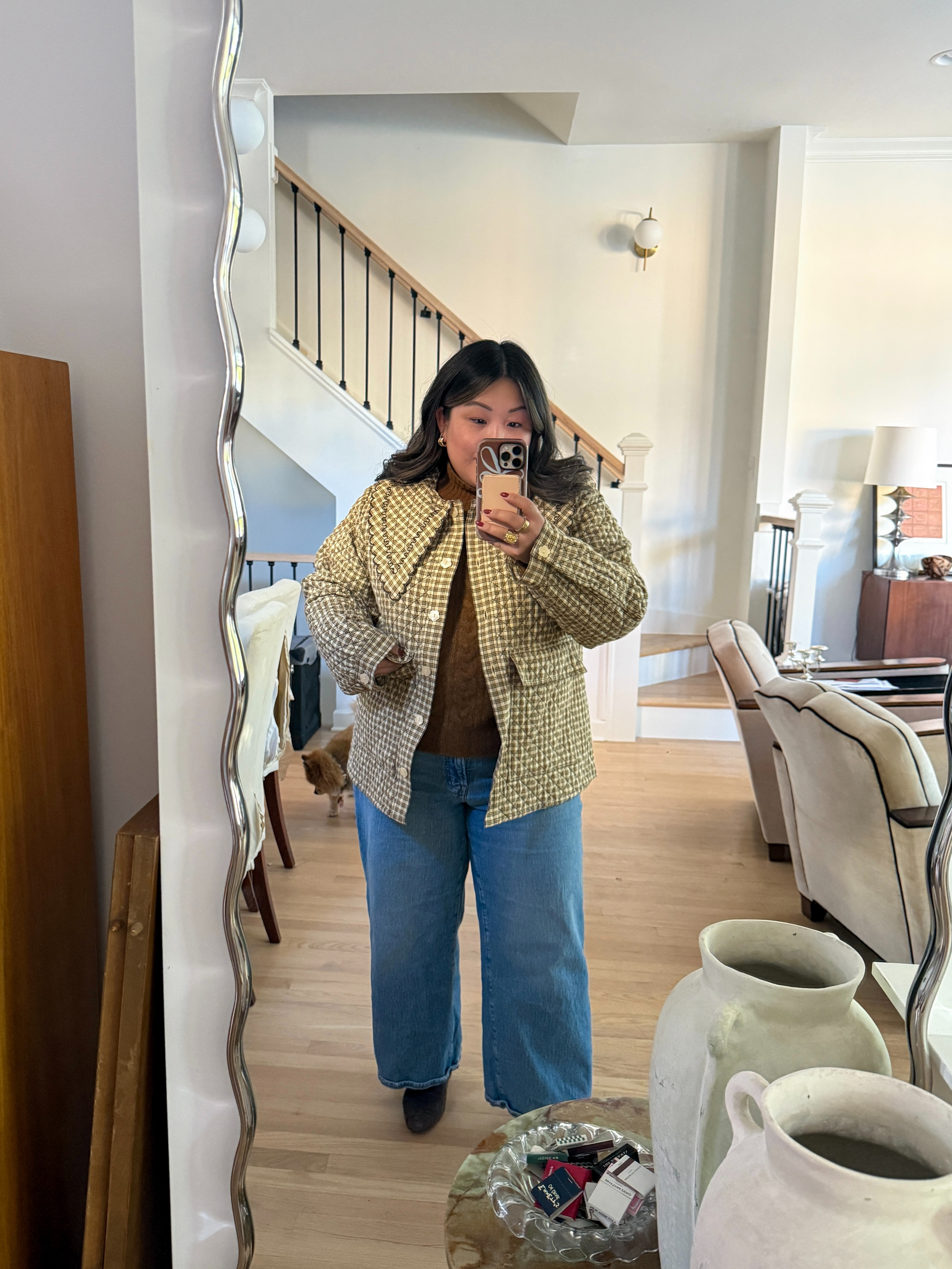 Obsessed with the Peter Pan style collar on this jacket 

 #LTKootd #LTKMidsize #LTKPetite