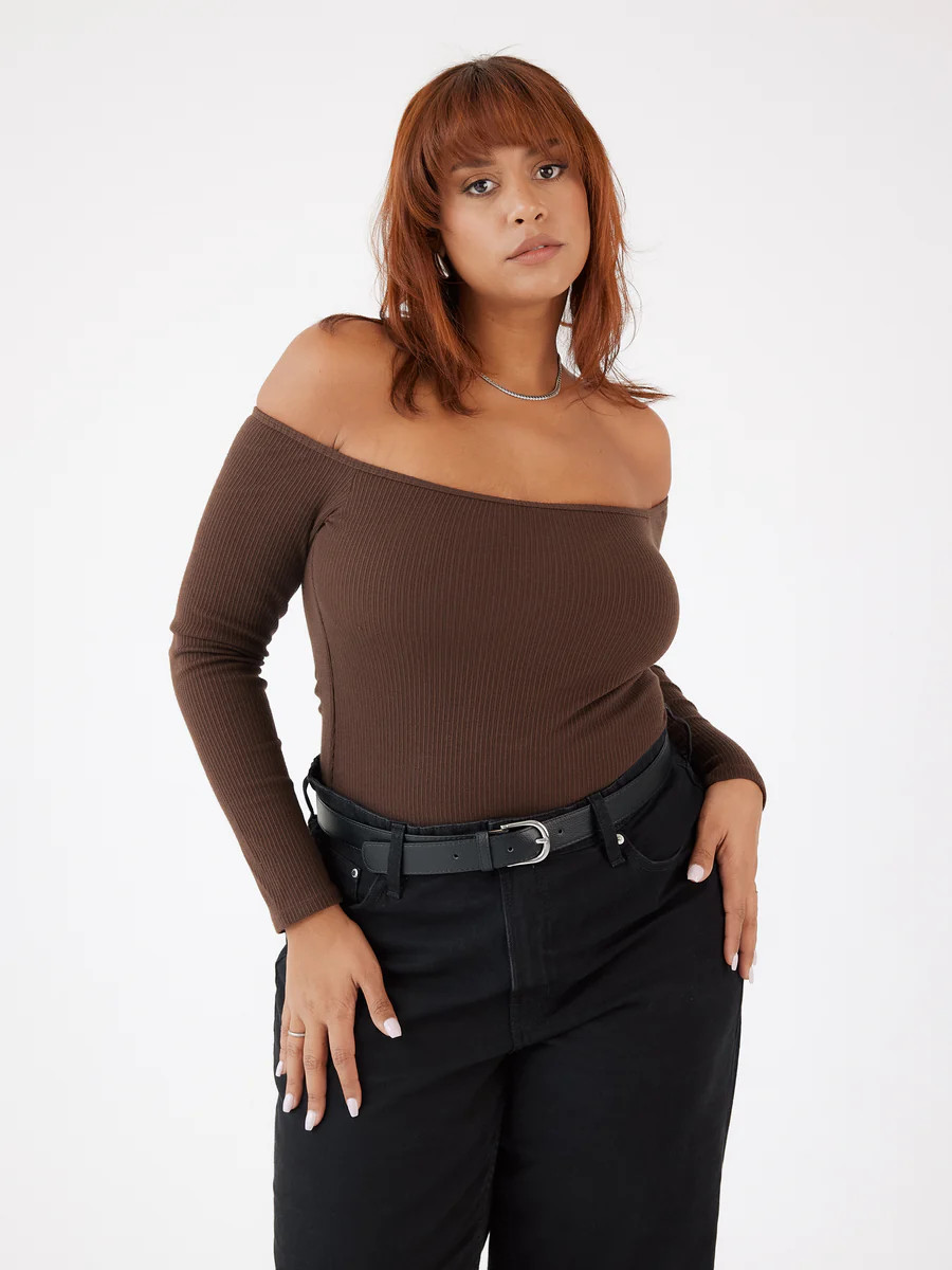 Ribbed Off The Shoulder Bramisuit | Klassy