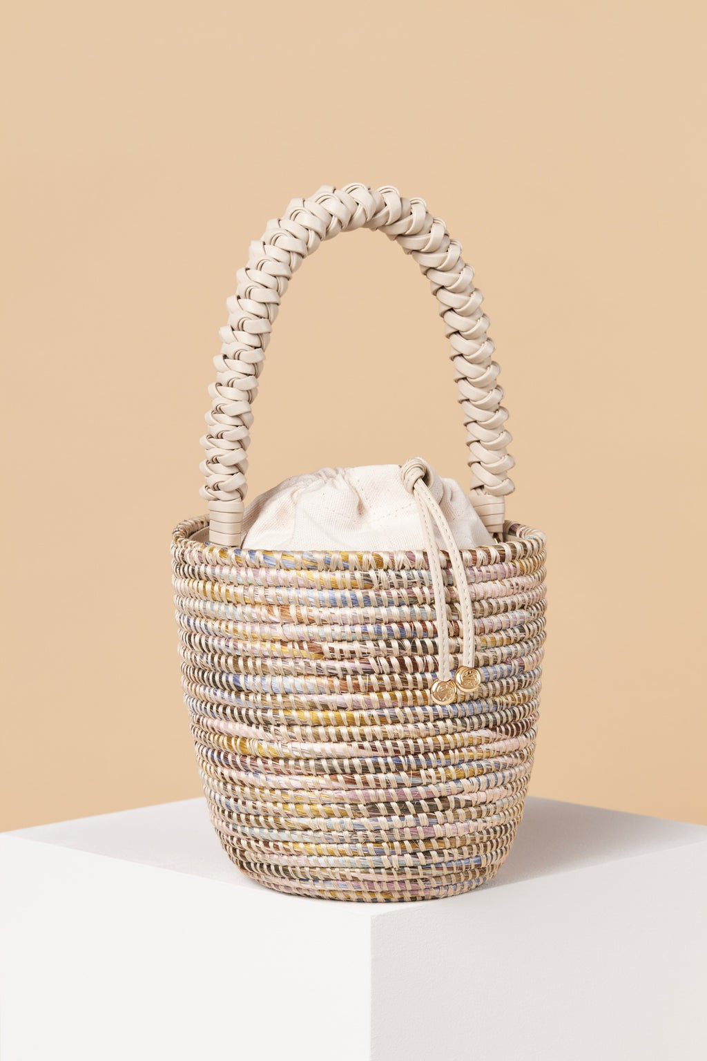 Woven Handle Lunchpail / Dusty Rainbow Mélange | Cesta Collective