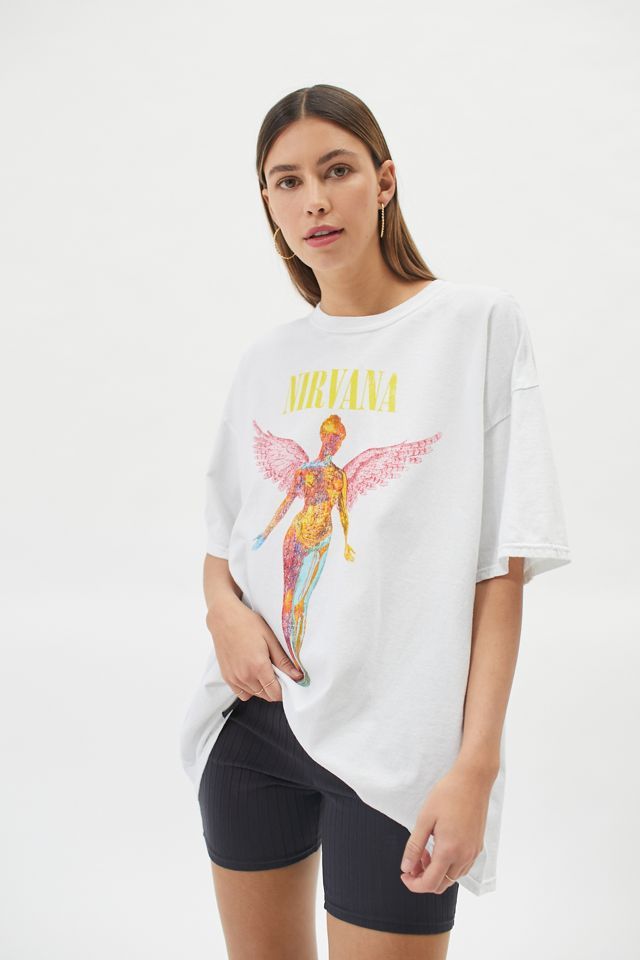 Nirvana In Utero Overdyed T-Shirt Dress | Urban Outfitters (US and RoW)