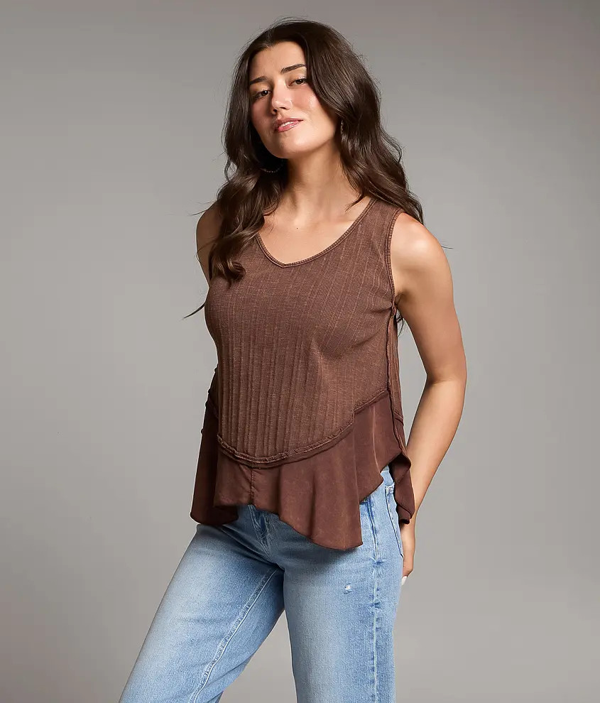 Contrast Washed Tank Top | Buckle