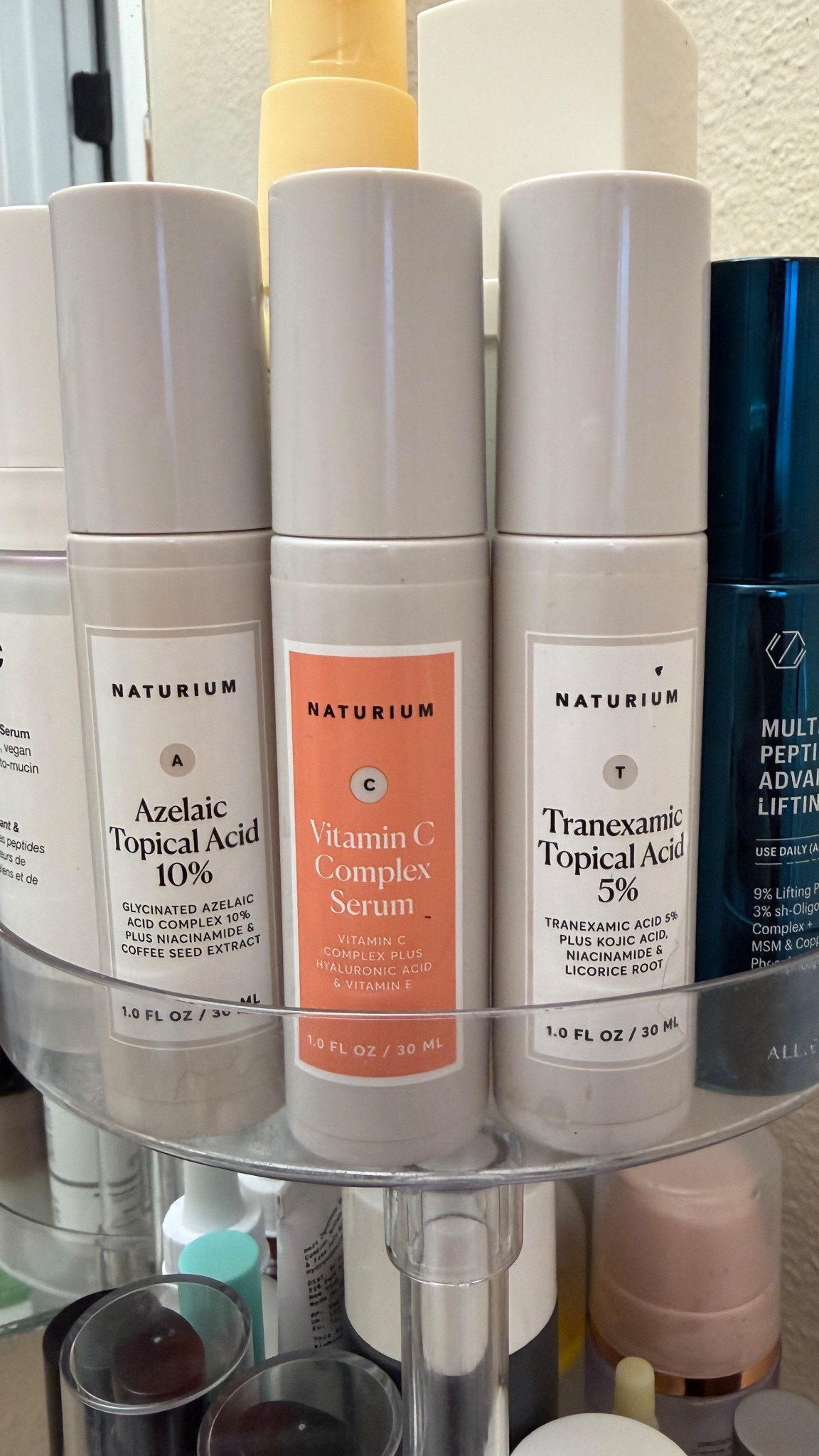 I have been using this trio for over a year. Not because they were trending. Because they work on my skin.
Naturium Azelaic Acid 10%, Vitamin C Complex Serum, and Tranexamic Acid 5%
Three drugstore-accessible actives that target hyperpigmentation from three different angles. 
✨Azelaic acid on the melanin overproduction. 
✨Vitamin C on the oxidative damage and dullness. 
✨Tranexamic acid on the hormonal pigmentation that SPF alone cannot touch.

I have melasma. Combo skin. Mature texture. I use prescription tretinoin. This trio survived my skin cycling routine, my tretinoin nights, and a year of Bend Oregon altitude sun. They are still here.
The full Melasma Must-Haves collection is on my page✨

#LTKBeauty