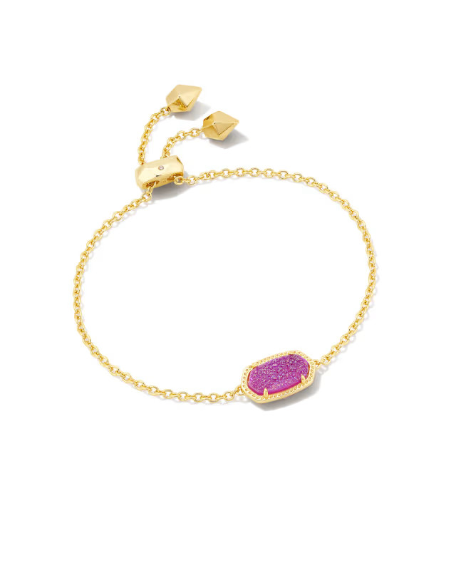 Elaina Gold Delicate Chain Bracelet in Mulberry Drusy | Kendra Scott
