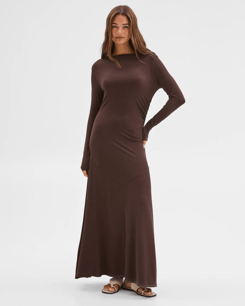 Lily Loves Drape Maxi Dress - Coffee Bean | Target AU