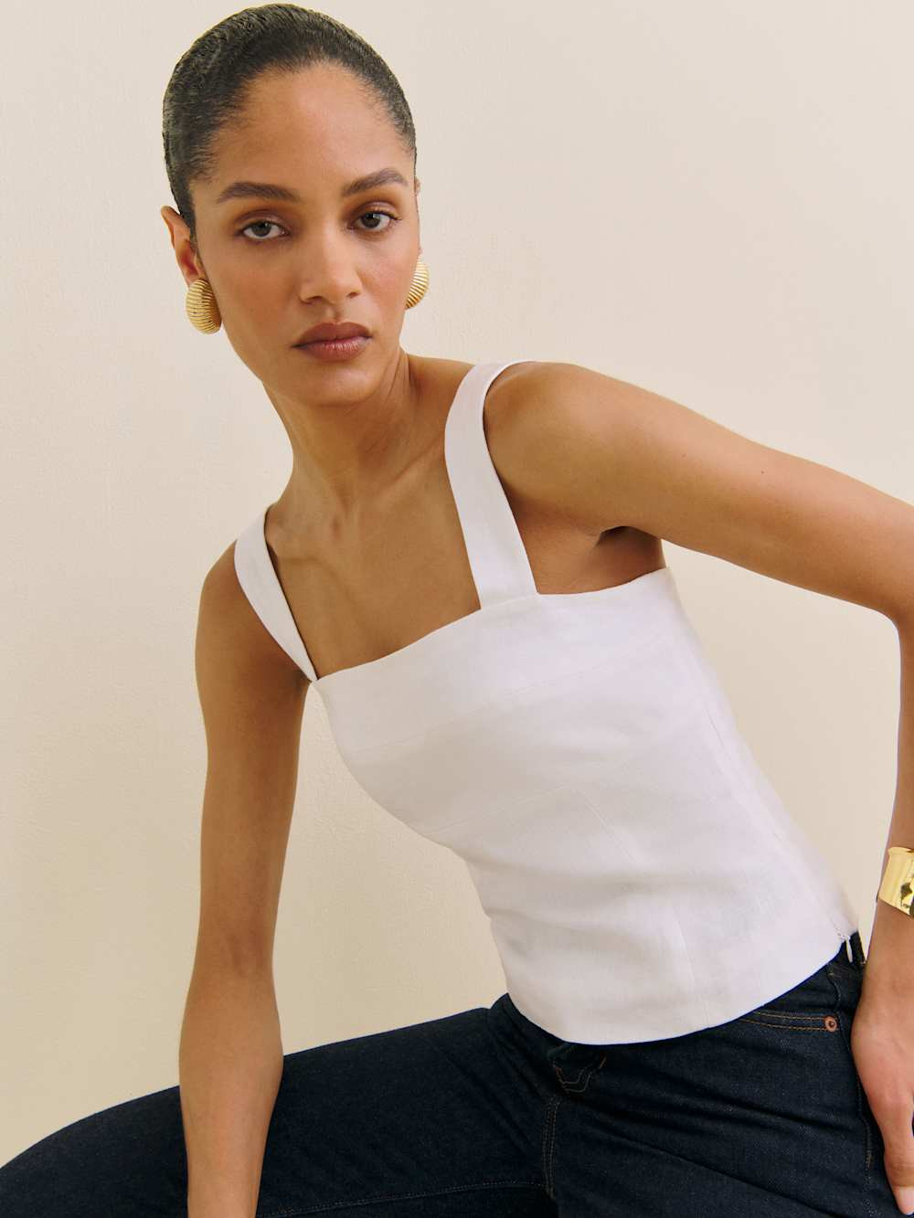 Darci Linen Top | Reformation (Global)