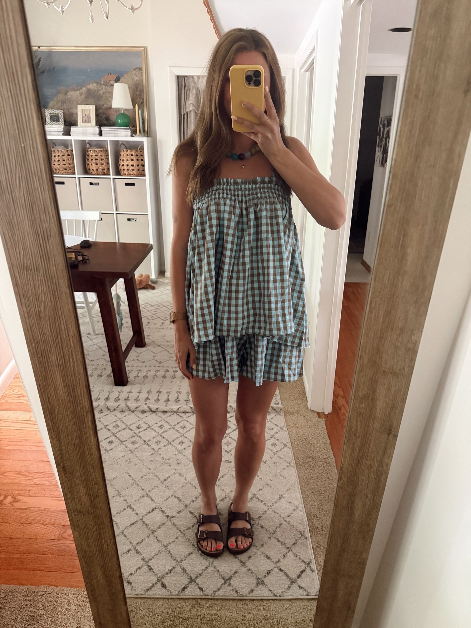Gingham set from Amazon is so good! 👏🏻

#LTKmomlife #LTKgrwm #LTKootd