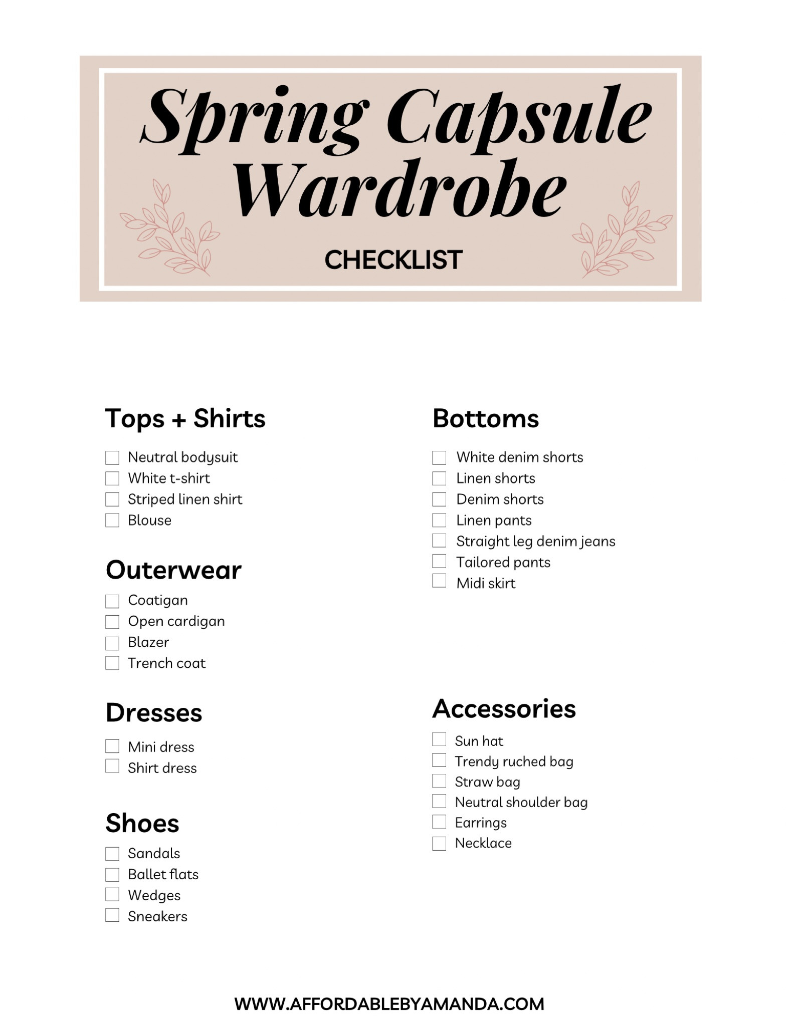 Spring capsule wardrobe checklist
Spring Outfits

#LTKSeasonal #LTKFind #LTKSale