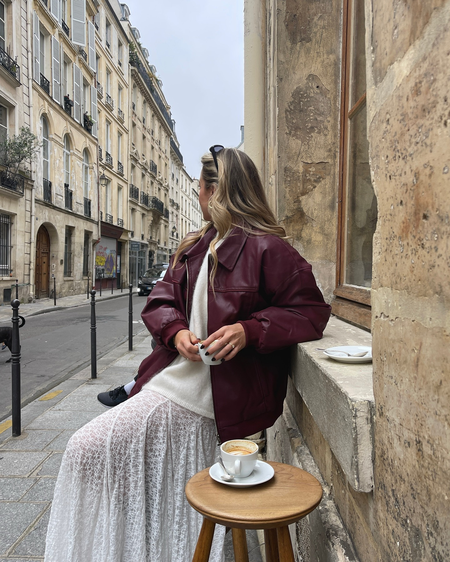 first café in paris ☕️ 

paris outfit, casual style, fall fashion, street style, fall trends, girls trip, girl friendships