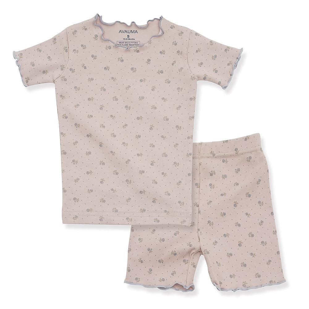AVAUMA Baby Boy Girl Pajama Set 6M-7T Kids Cute Toddler Snug fit Flower Pattern Design Pjs Cotton... | Amazon (US)