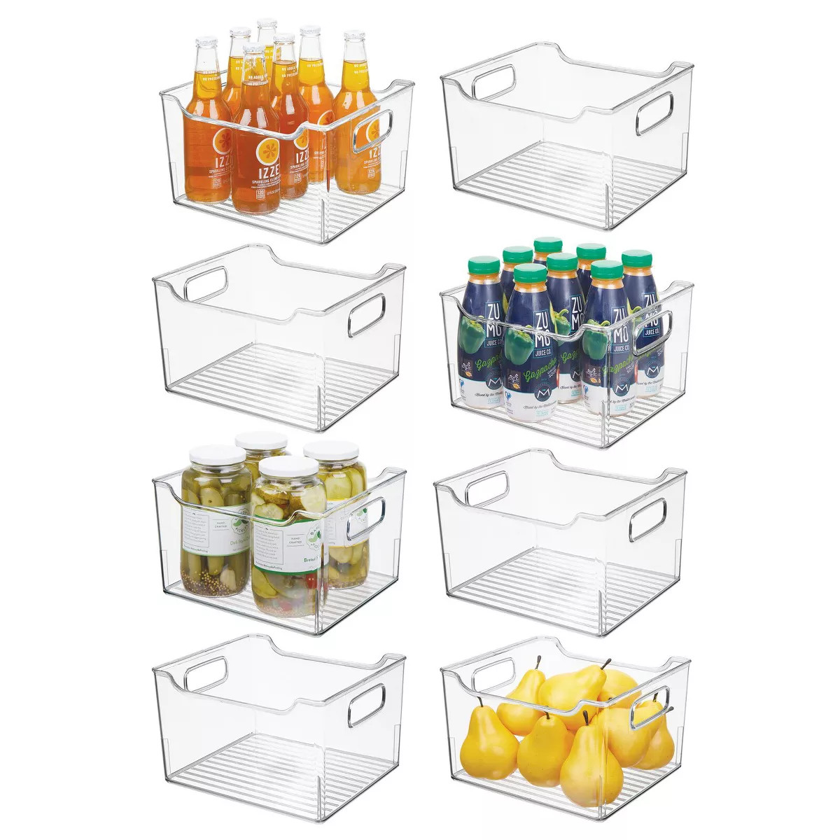 mDesign Kitchen Plastic Storage Organizer Bin, Open Dip Front and Handles | Target