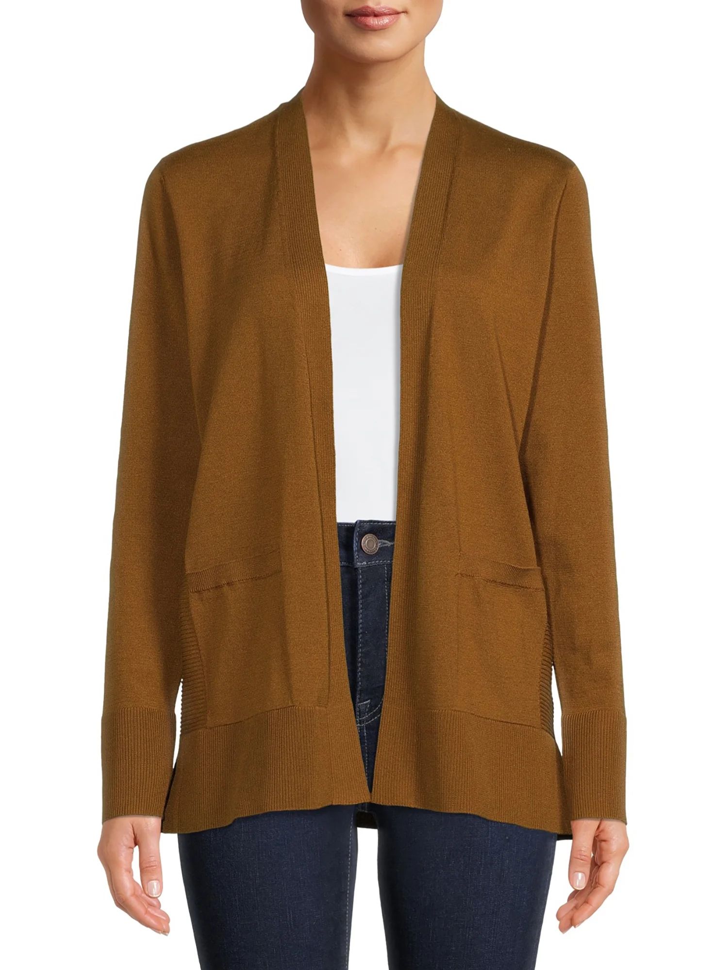 Time and Tru Women's Open Front Cardigan - Walmart.com | Walmart (US)