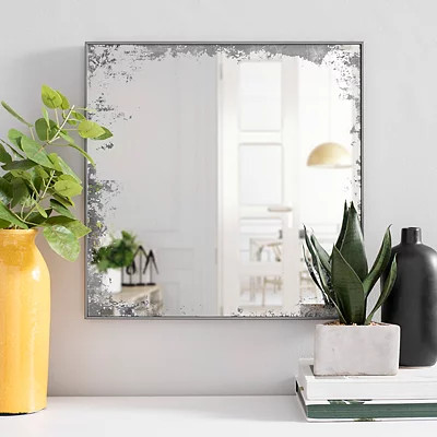 Antiqued Glass Wall Mirror, 18x18 in. | Kirkland's Home