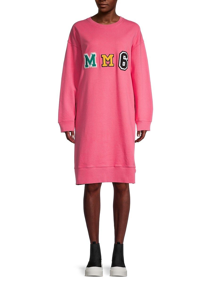MM6 Maison Margiela Women's Logo Sweater Dress - Barbie Pink - Size M | Saks Fifth Avenue OFF 5TH