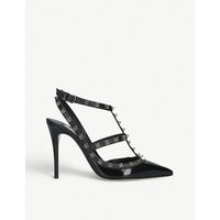 Valentino Rockstud 100 patent-leather courts, Women's, Size: EUR 37.5 / 4.5 UK WOMEN, Black | Selfridges