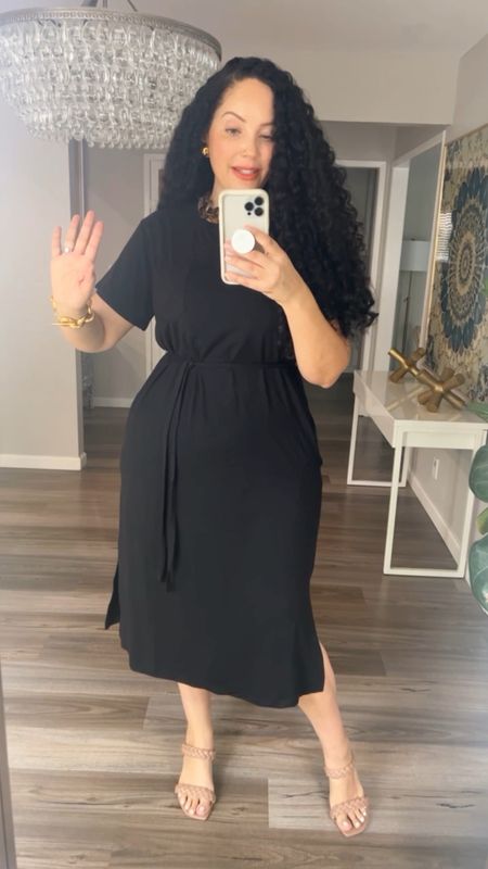 Casual chic little black dress under $15! Amazing fit, fabric, quality, runs true to size. 

Curvy, dresses, midi dress, t-shirt dress, spring outfit, date night 

#LTKstyletip #LTKover40 #LTKmidsize