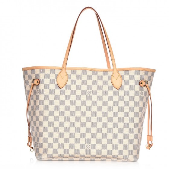 Louis Vuitton Neverfull Damier Azur MM Rose Ballerine | StockX 