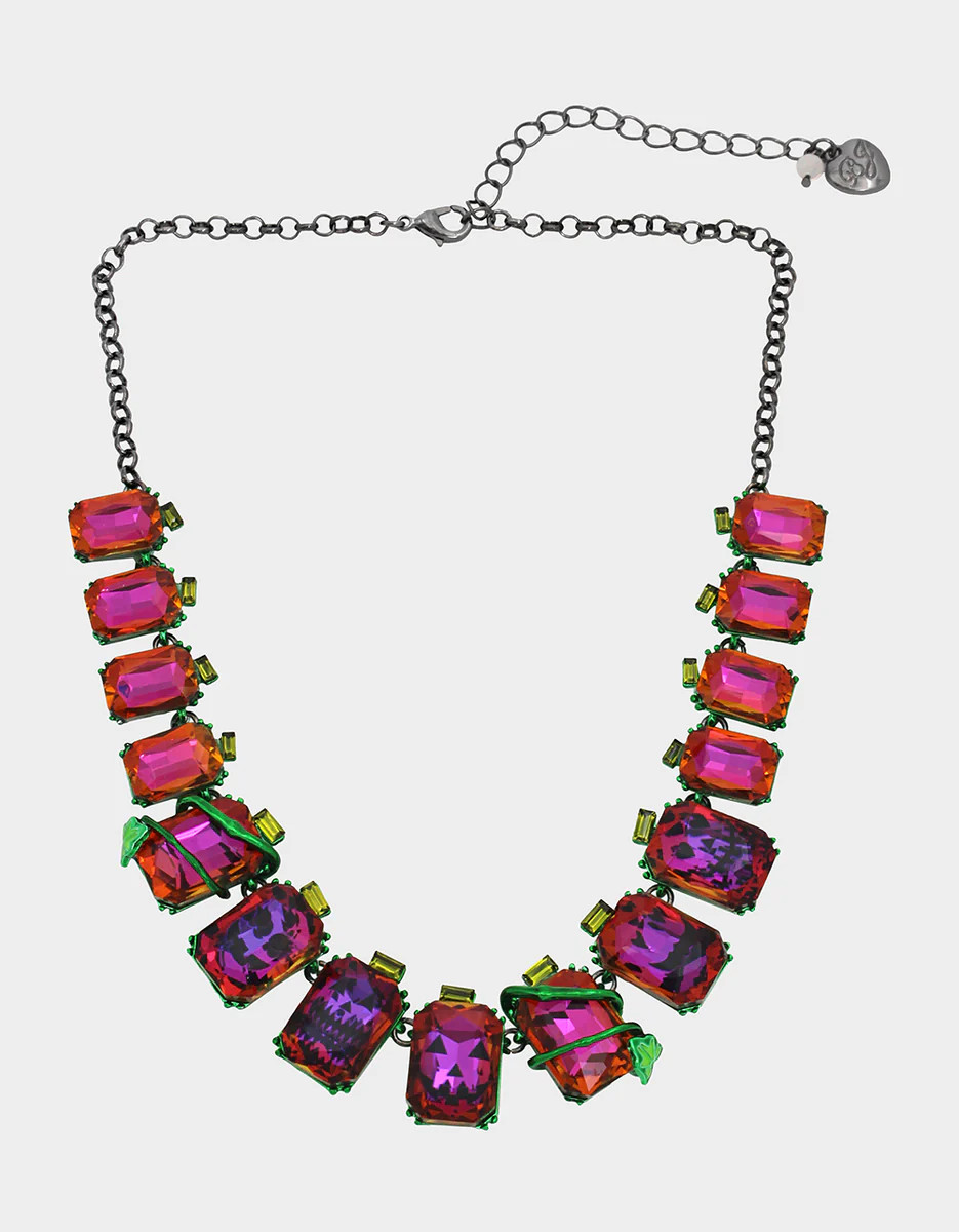 RICH WITCH PUMPKIN FRONTAL NECKLACE MULTI | Betsey Johnson
