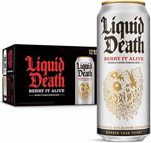 Liquid Death Sparkling Water, Berry It Alive 16.9 oz. Tallboys (12-Pack) | Amazon (US)