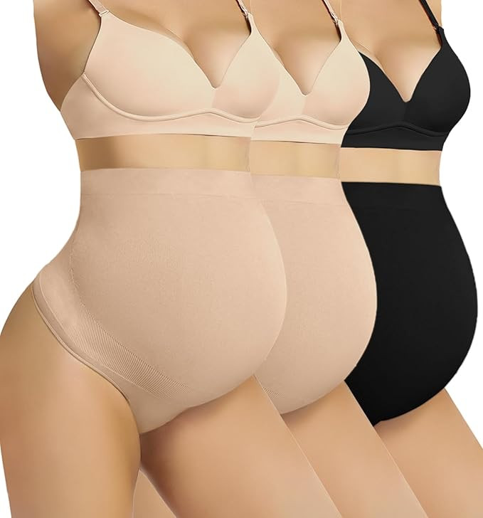 Shapewear Over Belly Support Thong | Amazon (US)