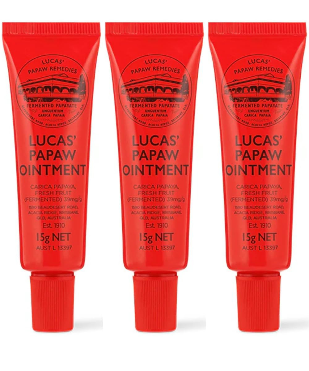 Lucas’ Papaw Ointment – 3 Tubes of 15g Each with Lip Applicator – Multipurpose Skin Relief ... | Amazon (US)