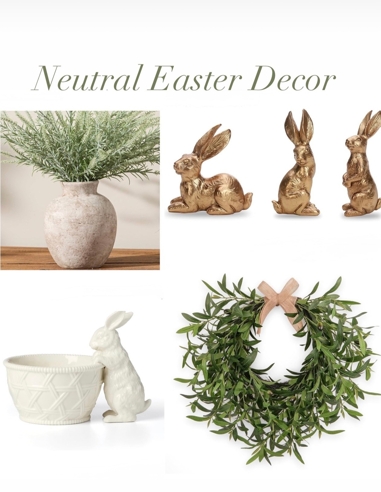 Neutral Easter decor, spring home decor 

#LTKSeasonal #LTKHome #LTKdayinmylife